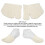 Front Toe Split Socks, 3 Pairs, Milk White 3