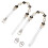 2 Pairs High Heel Ankle Straps Black 4Leaf Clover 15