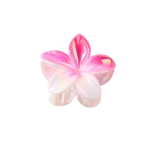 Large Flower Hair Claw Clip for Thick Hair Rose Red Ombre Handcrafted Floral Design Durable Hold