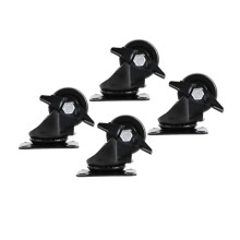 1.5 Inch Industrial Caster Wheels with Locking Brake, Low Profile Silent WearResistant Set of 4