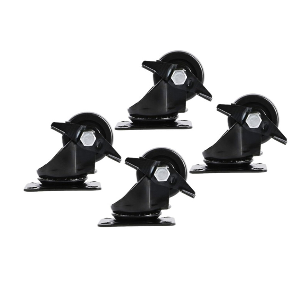 1.5 Inch Industrial Caster Wheels With Locking Brake, Low Profile Silent Wearresistant Set Of 4 9771547873181