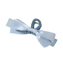 Large Bow Hair Claw Clip Blue Korean Elegant Oversized Design for Thick Hair with Secure Anti‑Slip Grip