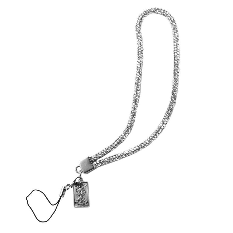 Rhinestone Phone Lanyard Short, Crystal Wrist Strap With Sparkling Design And Durable Clasp Silver 9330225348719