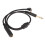6.35mm Stereo Y Splitter Cable 0.5m, 5.0mm OD 2