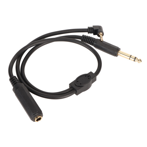 6.35mm Stereo Y Splitter Cable 0.5m, 5.0mm OD 1