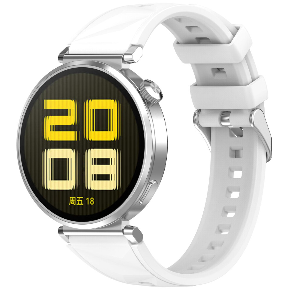 Silicone Watch Band 18Mm Quick Release Replacement For Huawei Gt5 Pro 42Mm Gt5 41Mm White 9351714496964