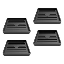 4Pcs TPE Furniture Caster Cups Non Slip Floor Protectors for Chairs Sofas Desks, 6.3cmx6.3cm