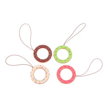 4 Pack Cute Donut Wrist Lanyard Set, Anti‑Drop Phone Strap for Phones, Cameras, Bags and Keys