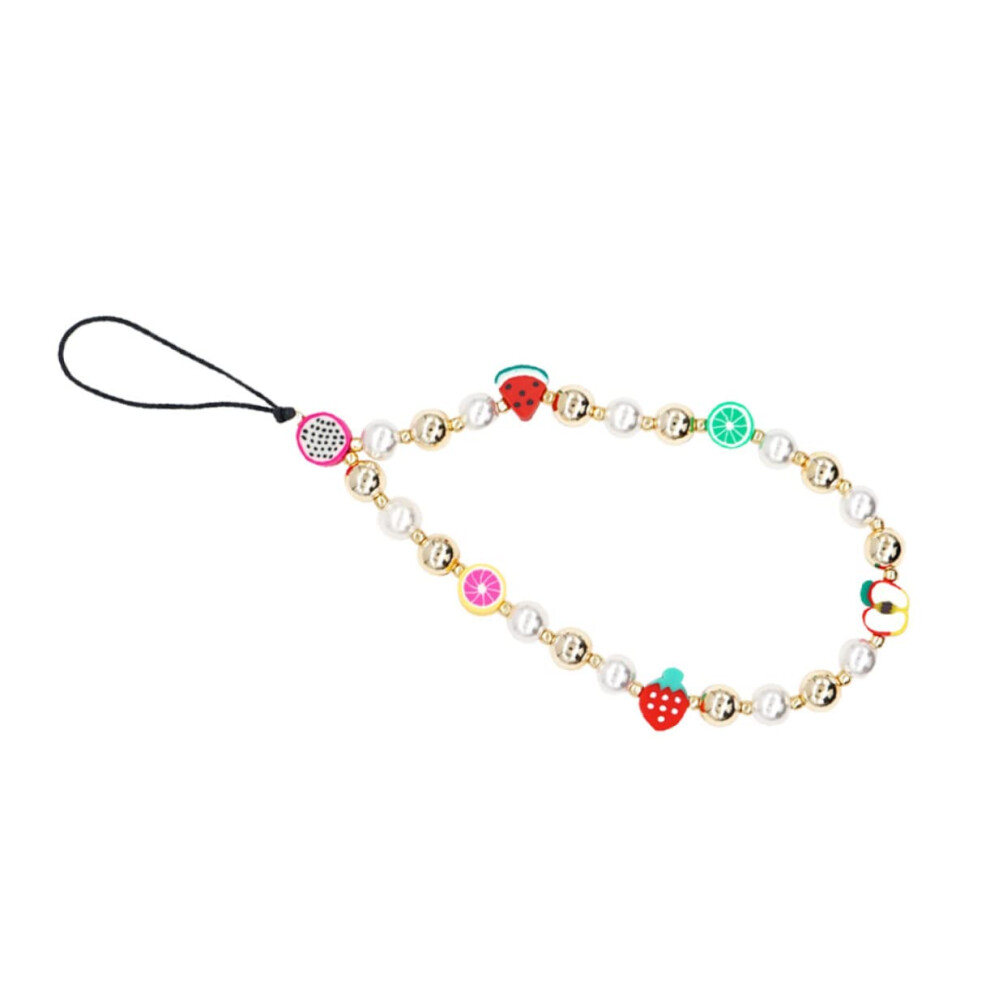 Handmade Beaded Phone Lanyard With Polymer Charm, Cute Wrist Strap For Smartphones, Keys And Cameras 9330225348931