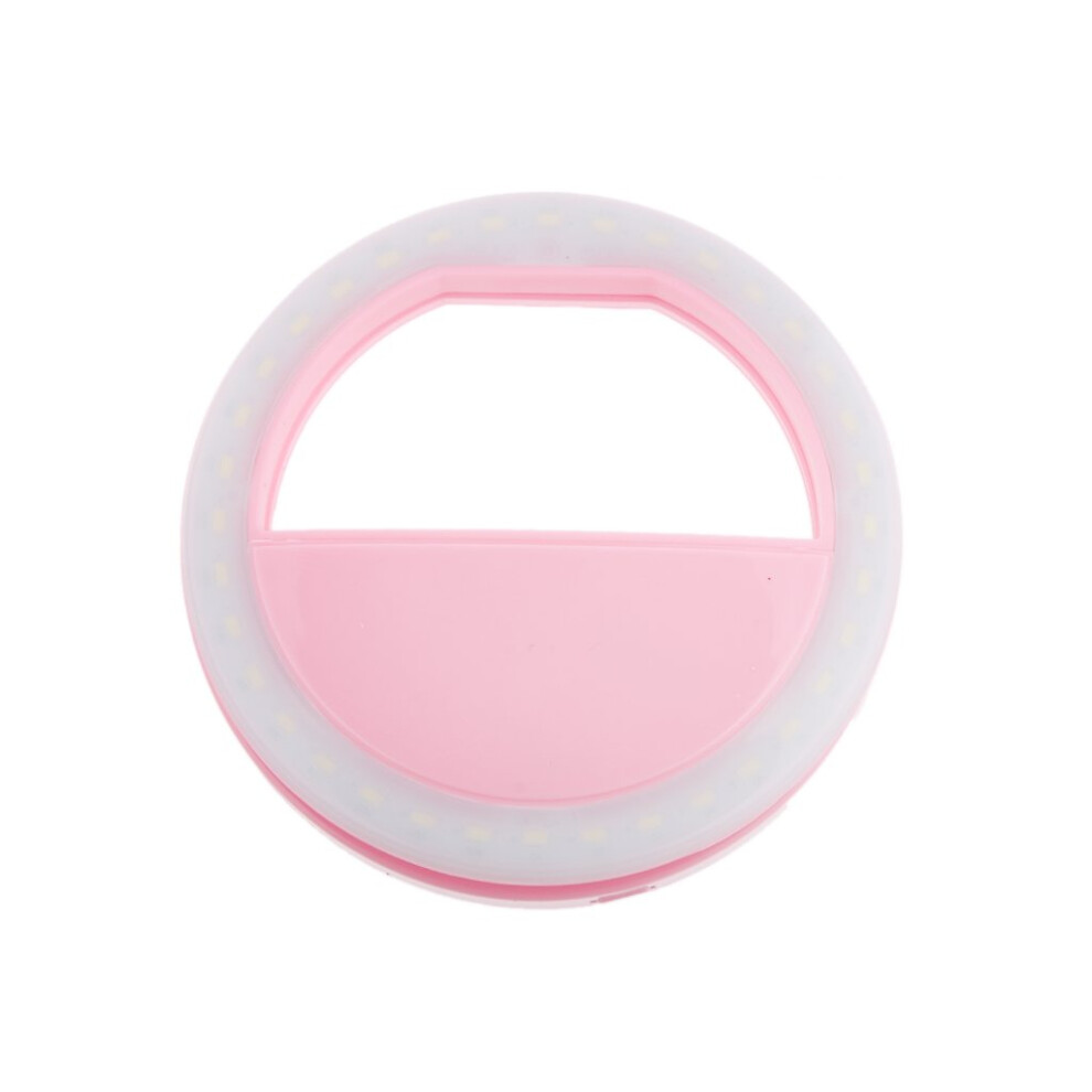 Selfie Ring For Samsung Galaxy, Rechargeable Clipon Led With 3 Brightness Levels Pink/Light 9073542017912