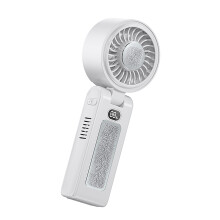 Opvouwbare handventilator 3600 mAh Stille bureauventilator-Wit