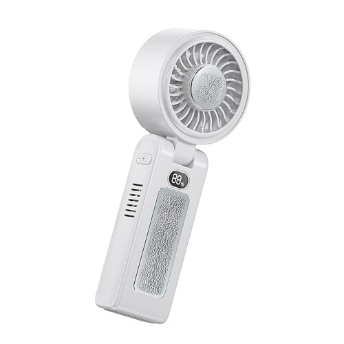 Opvouwbare handventilator 3600 mAh Stille bureauventilator-Wit