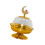 Practical Divided Snacks Holders Portable Yet Strong-gold Low 1