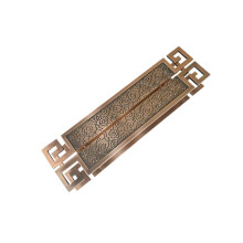 Bronze Glass Door Handle 1000mm Aluminum Carved Plate for Hotel Doors, Elegant Modern Cabinet Handle