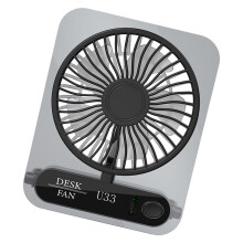 Mode-desktopventilator met veiligheidsgaasbeschermer-Zwart