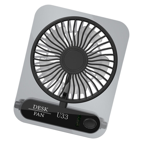 Mode-desktopventilator met veiligheidsgaasbeschermer-Zwart