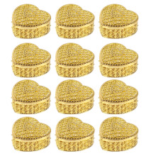 Beautifully Crafted Cutout Heart Candy Box For Wedding And-Gold