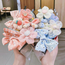 (Sunflower Rainbow) Cute Cartoon Girl Hair Clips Set, Children's Bangs Clips, Princess Style Baby Hair Clips