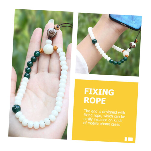 Beaded Phone Charm Wrist Strap with Stylish Beads, Secure Fit, and Universal Compatibility 2