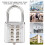 10 Digit Combination Padlock Keyless Numeric Lock with Secure Access for Luggage, Cabinet, Drawer 3