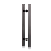 Stainless Steel Door Handle Black Entry Pull for Glass Shower Door, HeavyDuty Build, Easy Install