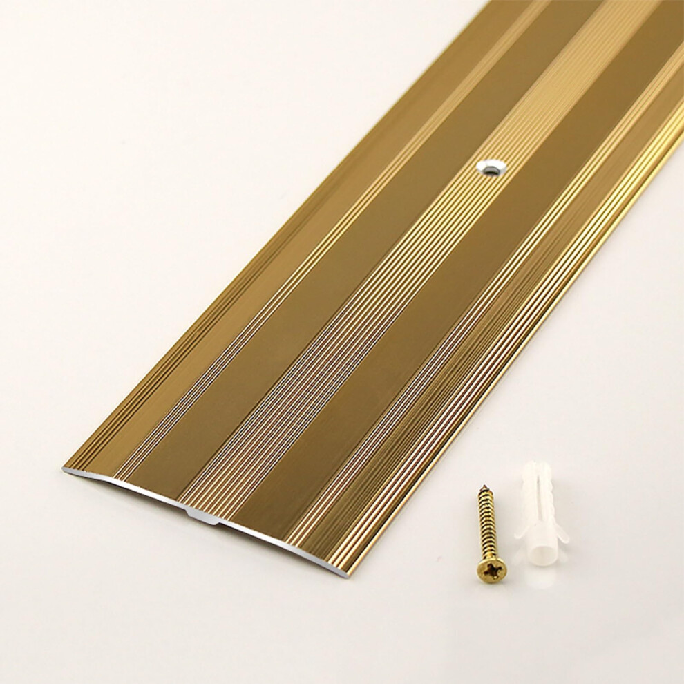 Gold Aluminum Door Threshold Strip With Screws For Wood To Carpet, DraftâBlocking And ScratchâResistant 9073542018162