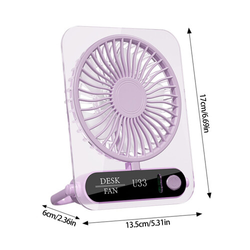 Mode-desktopventilator met veiligheidsgaasbeschermer-Zwart 2