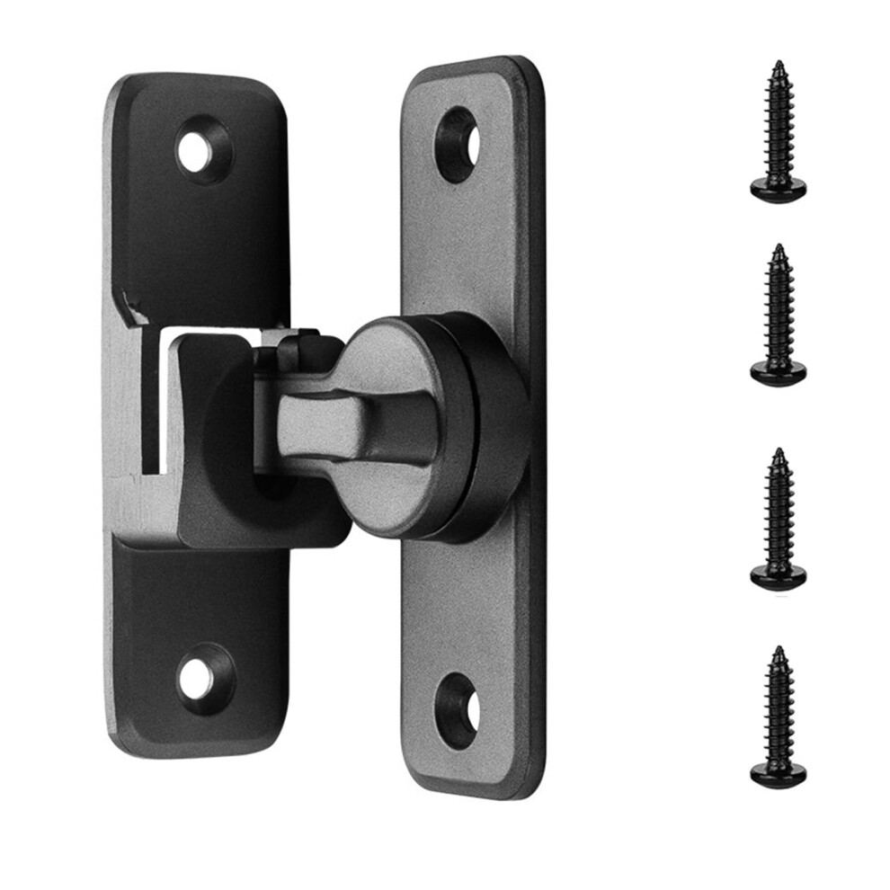 80Mm Heavy Duty Barn Door Lock, Black Zinc Alloy Latch With Rustresistant Finish For Sliding Doors, Privacy Protection And Easy Installation 9330225349310
