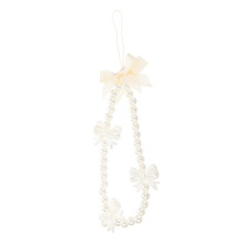 Pearl Bow Phone Lanyard with Decorative Wrist Strap for Women, Lightweight Universal Fit for Daily Use