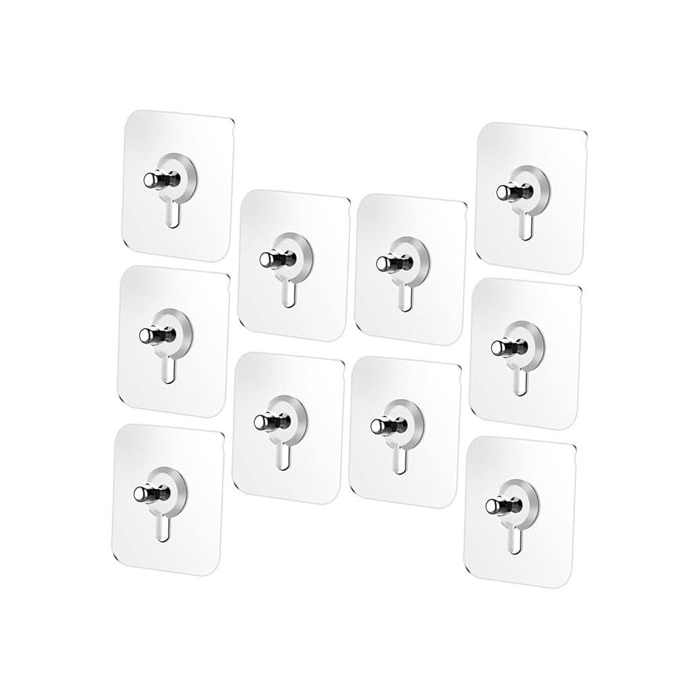 Adhesive Wall Hooks 12Pack, Heavy Duty Self Adhesive Hooks With Nodrill Waterproof Design For Bathroom And Kitchen 9330225349327
