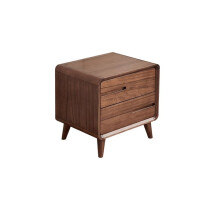 Wooden Bedside Table Solid Wood Nightstand with Ample Drawer Storage for Bedroom and Living Room