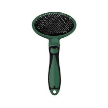 (Green) Dogs Grooming Comb Comfort Handle Deshedding Slicker Brush for All Hair Types