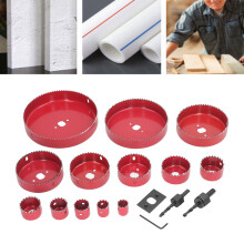 17Pcs Bi-Metal Hole Saw Kit 0.75-6in, Silver Case