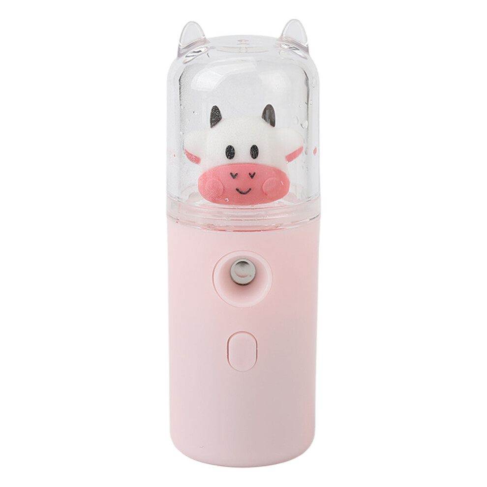 Pink Nano Facial Mist Sprayer 30Ml Handheld Cow
