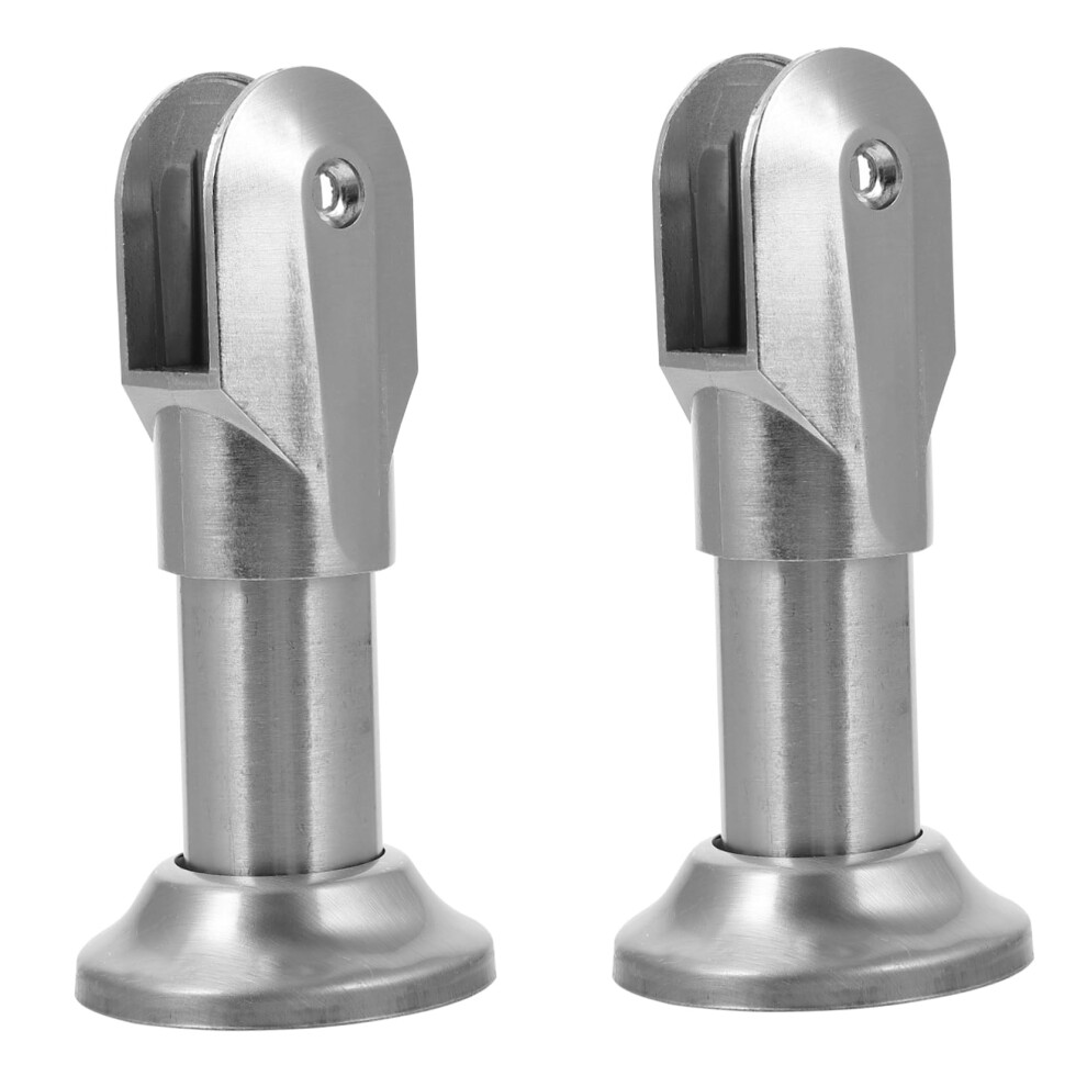 2Pcs Stainless Steel Restroom Partition Feet Stable Support Brackets For Public Bathroom Partitions 9771547874270