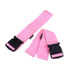 2PC Heavy Duty Adjustable Luggage Strap Set with Quick Release Buckle for Travel Bags Pink