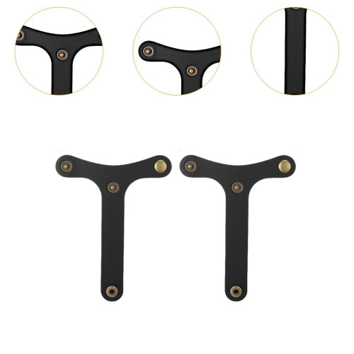 2X PU Leather Luggage Strap and Bag Bungee for Suitcase Handbag, Secure Attachment, Quick Release 1