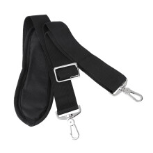 Adjustable Padded Shoulder Strap 150cm Durable Black Nylon Replacement Bag Strap with Swivel Hooks and Non Slip Comfort Pad