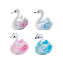Figurines miniatures de canard scintillant délicat, ornements de