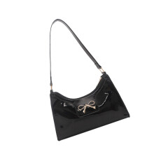 Retro PU-handtas Multifunctionele draagoptie Ruim-Zwart