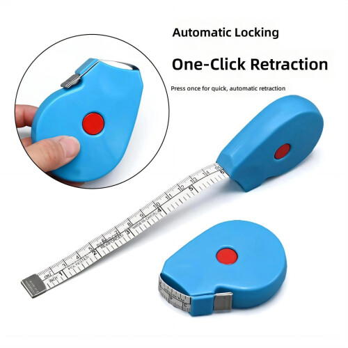 Automatisch einziehbares Maßband, 1,5 m, flexibles 2