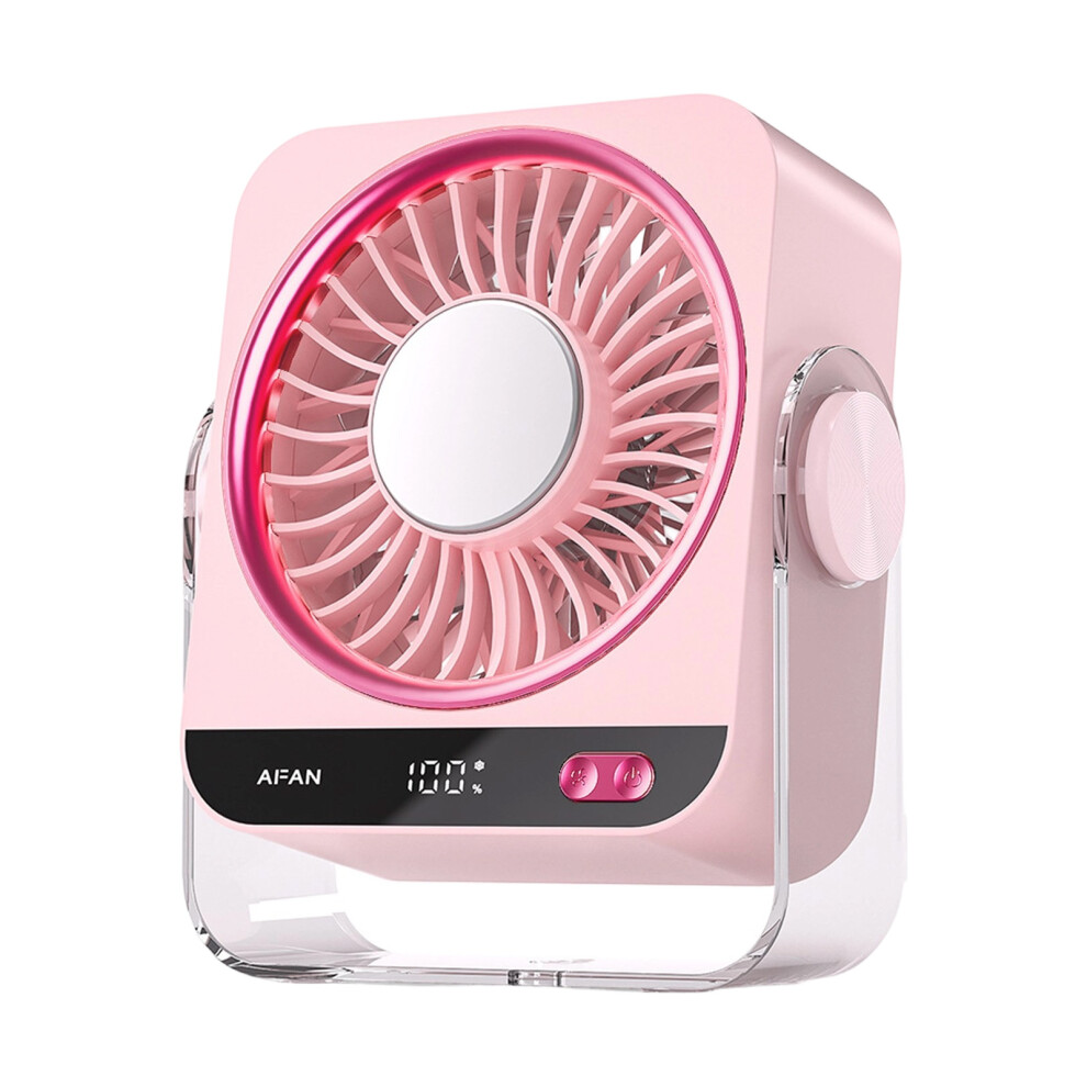Usb Desk Fan 3600Mah Rechargeable Battery-Pink Ice Compress 7754001951108