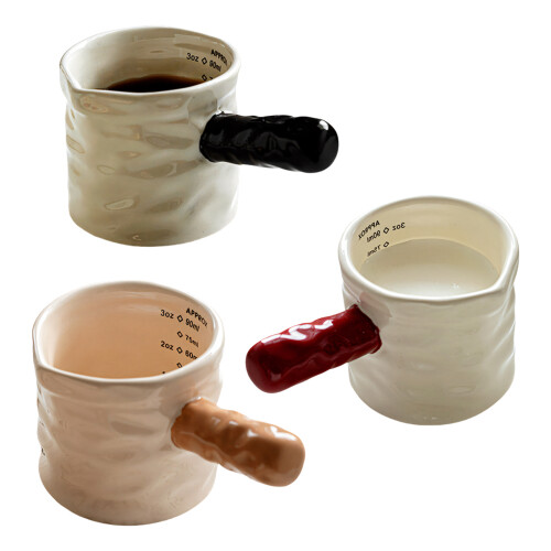 Ceramic Coffee Milk Pitcher With Precise Measurement-Black 1