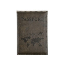 Olive Green PU Leather Passport Holder for Men and Women with Multi Card Slots and Slim Travel Wallet Design