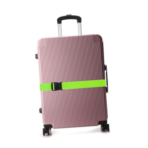 Adjustable Green Luggage Strap with BreakResistant Buckle for Secure Suitcase Closure and Easy ID 2
