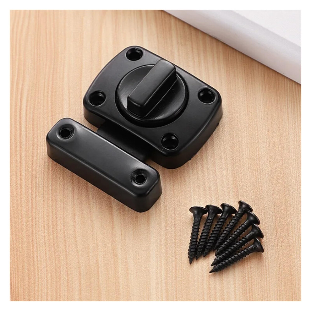 Surface Mounted Door Latch Black Push Pull Door Bolt Lock Secure Thick Durable Design 9073542019015
