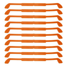 10Pcs Orange Silicone Glasses Strap Set, Durable Eyewear Retainer with Secure Fit for Sports