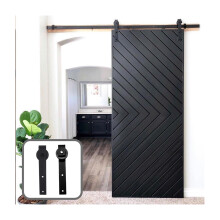 6FT Sliding Barn Door Hardware Kit for Single Door, Heavy Duty Steel Track System, Smooth Sliding Motion