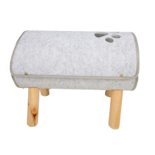 Cat Tunnel Bed Pine Wood Legs 16.9x14.2x9.8in