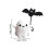 Statue de chien Spectres sur le thème d'Halloween fabriquée à 6
